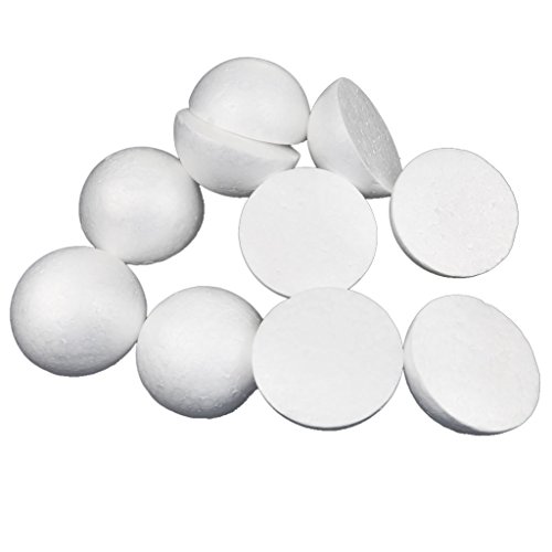 IPOTCH Paquete De 10, 10 Cm De Modelado De Poliestireno, Espuma De Poliestireno, Bola De Espuma Semi Sólida, Artesanía Blanca, Bolas De Decoración De Arte Pa