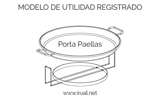 IRUAL Porta Paellas (para paellas de 60 a 100cm)