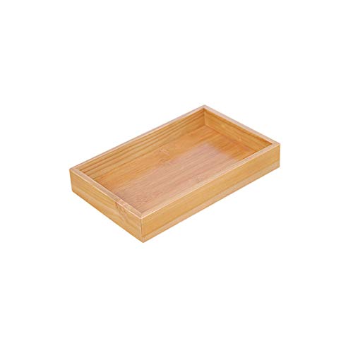 JUNGEN Bandejas de madera Retro Caja de almacenamiento para el escritorio o el cajón, 24.5*15*4CM