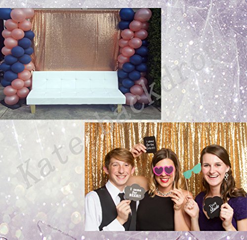 Kate Silver Lentejuelas Fondo Fotografía Lentejuelas Photo Booth telón de Fondo para fotografía de Boda Fiesta Cortina cumpleaños Navidad Bailes decoración 4x7ft/1.25x2.2m