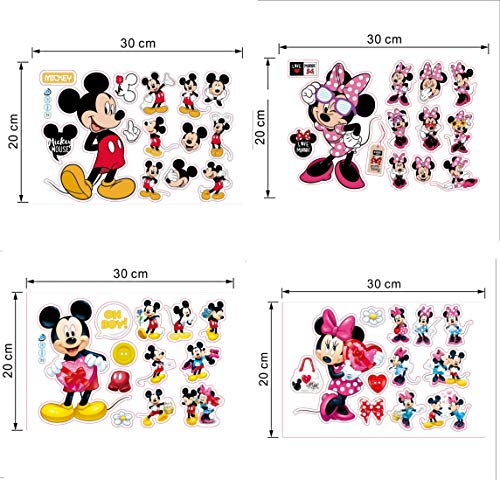 Kibi Pegatinas Infantiles Pared Minnie Pegatinas Decorativas Pared mickey Mouse Stickers Pared Mickey Dormitorio Calcomanias para Niños Pared Calcomanias Mickey