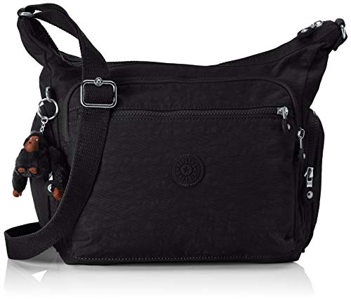 Kipling Gabbie, Bolso bandolera para Mujer, Negro (True Black), 35.5 x 30 x 18.5 cm