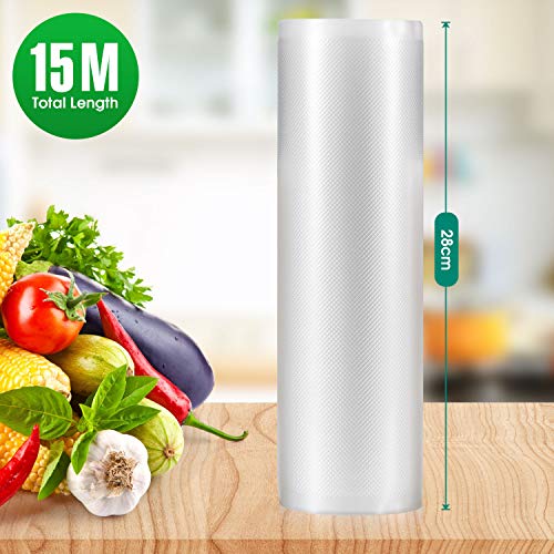 KitchenGynti Vacío-Rollos para almacenaje-Alimentos Sous-Vide Cocina aprobación - de la FDA y BPA Free 1 Rolls 28x1500cm