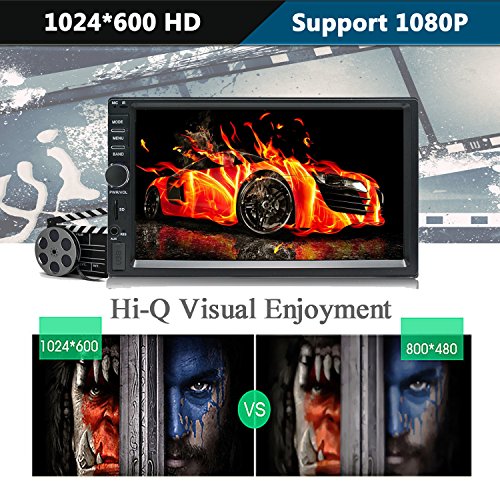 KKXXX KX011 Android 8.1 Car Stereo Navegación GPS Quad Core Auto Radio AM FM RDS 2 Din Pantalla Táctil de 7 Pulgadas 1024 * 600 BT Control del volante 1GB RAM 16GB ROM Wi-Fi