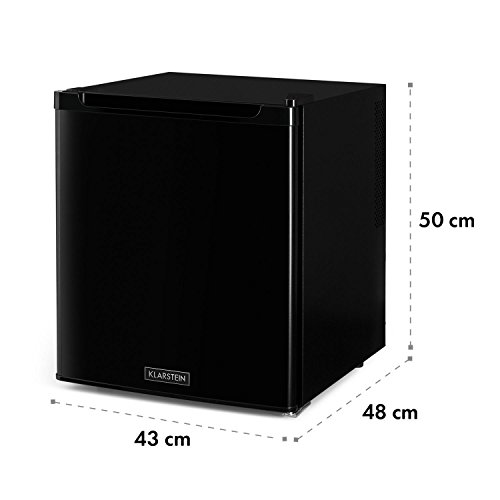 Klarstein CoolTour - Minibar, Mininevera, Nevera para bebidas, 48 litros, 43 x 50 x 48 cm, Muy silenciosa, Puerta instalable a ambos lados, 70 W, Negro