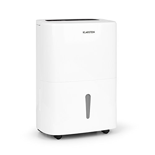 Klarstein DryFy 30 Deshumidificador de aire - Secado ambientes secos, 30 L/día, Humedad programable, Temporizador, 530 W, Espacio ideal: 80-100 m², Silencioso, Depósito: 5L, Filtro, Blanco