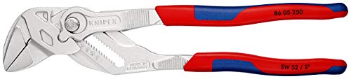 KNIPEX 86 05 250 SB Tenaza llave Alicates y juego de llaves en una sola herramienta cromado con fundas en dos componentes 250 mm