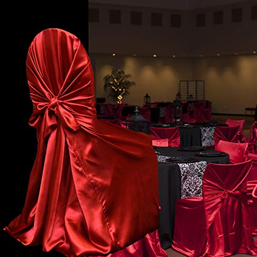 KOLIU Auto Lazo De Satén Cubierta De La Silla Universal For La Fiesta Anual Banquete De Bodas Suministros Cena Decoración Ventas Al por Mayor Marca BITFLY (Color : Chocolate, Size : 110X140CM)