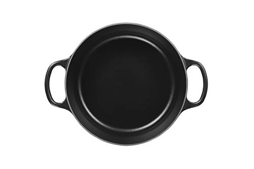 LE CREUSET Cocotte Evolution de Hierro Fundido con Tapa, Ø 24 cm, Redonda, Todas Las Fuentes de Calor Incl. inducción, 4,2 l, Negro Mate