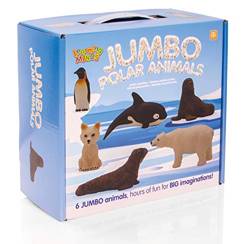 Learning Minds Set de 6 Figuras de Animales de Jumbo Polar