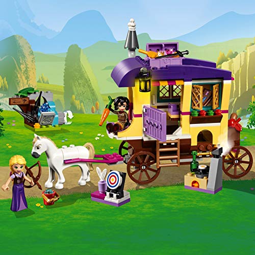 LEGO Disney Princess - Caravana de Viaje de Rapunzel, Juguete con Mini Muñeca de Princesa y Carroza con Caballo para Niñas y Niños de 6 a 12 Años (41157)