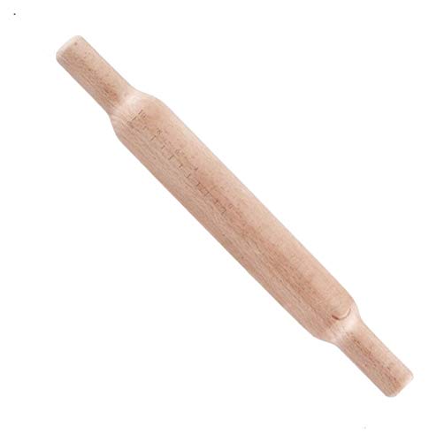 Leilims Hogar de Madera Maciza-con Escala-Bicarbonato de Palo de amasar-Adecuado for la Piel Bola de Masa hervida, Pizza, Pastelería, Repostería 14.96In