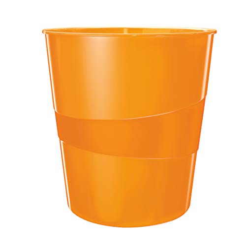 Leitz WOW 52781044 - Papelera, 15L, Plástico, Naranja metalizado