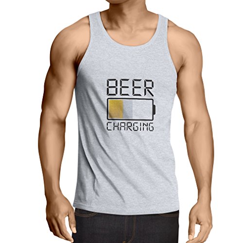 lepni.me Camisetas de Tirantes para Hombre Necesito más Cerveza, Regalos para los Amantes de la Cerveza (XXX-Large Blanco Multicolor)