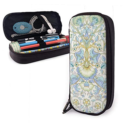 Liberty of London Tana Lawn Estuche para lápices de gran capacidad Soporte para rotulador de bolígrafo Estuche para estuche de cuero Organizador de papelería de almacenamiento grande con cremallera