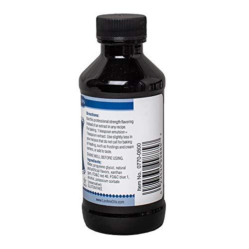 Lorann Oils Bakery emulsiones Natural y Artificial Sabor 4oz-Blueberry, Otros, Multicolor