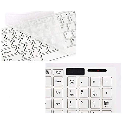 LQH Teclado Teclado Ordinaria ratón Teclado for Juegos de Ordenador ratón Teclado Teclado inalámbrico configurado Diseño Ultrafino Ligero Ultra-Delgado Teclado inalámbrico Negro (Color : White)