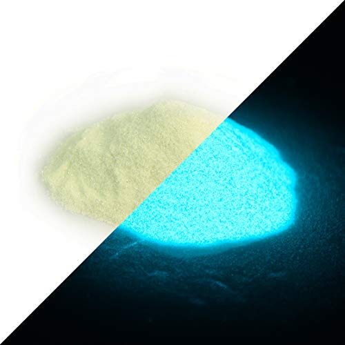 lumentics Afterglowing Glitter - Brillo en la oscuridad. Brillo de polvo de hadas con pigmentos de brillo posterior. (Color fluorescente: Azul y verde)