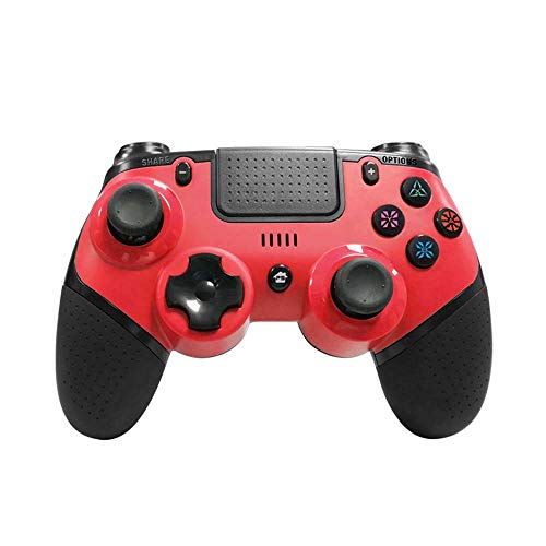 LVYI El Mango del Interruptor es Compatible con iOS Android PS4 Cuatro en uno Wireless Gamepad Bluetooth con Barra Ligera ( Color : Red )