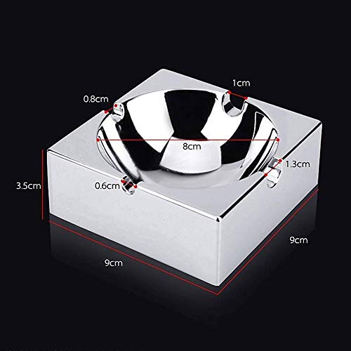 LYYJIAJU Ceniceros para los Cigarrillos Cenicero - Ronda de Metal Cigarrillos cenicero de Mesa, Oficina, decoración del hogar, 9x3.5cm