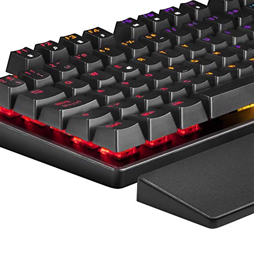 Mars Gaming MKXTKL, teclado mecánico switch rojo, LED 5 colores 10 efectos, PT