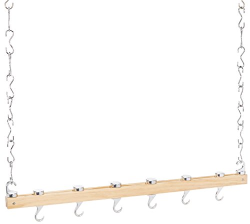 Master Class MCPOTRACKSGL - Barra de Techo para Colgar ollas (92 cm), en Madera