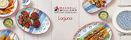 Maxwell & Williams Laguna Cuencos de postre pintados a mano, diseño de puerto, Porcelana