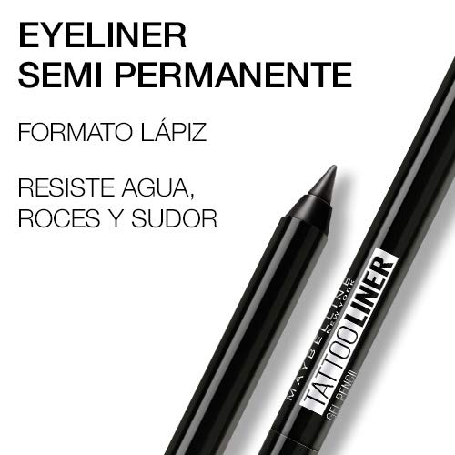 Maybelline New York - Tattoo Liner, Lápiz de Ojos Marrón Oscuro Semi-Permanente, Tono 910 Bold Brown