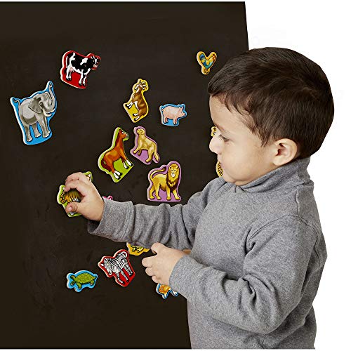 Melissa & Doug- Animales Magnéticos de Madera, Multicolor (10475)