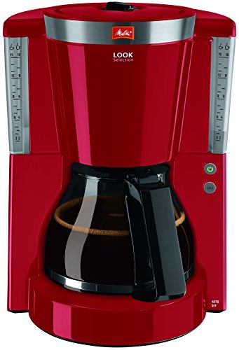 Melitta 1011-00 Cafétera de Filtro con Jarra de Vidrio, Función de Conservación de Temperatura, 1.25 litros, Rojo