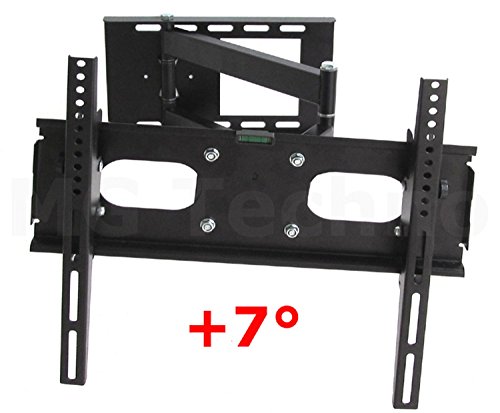 M&G Techno - Soporte de Pared para televisores de 63 Pulgadas, orientable, Distancia a la Pared de 67 cm, con Canal de Cable de 45 cm, Color Blanco