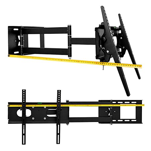 M&G Techno - Soporte de Pared para televisores de 63 Pulgadas, orientable, Distancia a la Pared de 67 cm, con Canal de Cable de 45 cm, Color Blanco