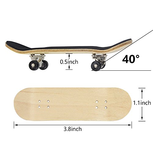 Mini Diapasón, Patineta de Dedos Profesional Maple Wood DIY Assembly Skate Boarding Toy Juegos de Deportes Regalo de Navidad Para Niños (Rojo)