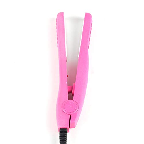 Mini plancha de pelo profesional Hierro Rosa Cerámica Pelos electrónicos Herramientas de peinado alisado Uso doméstico con color rosa - rosa