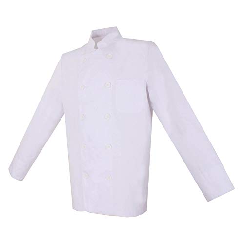 MISEMIYA - Chaqueta Cocinero Chaqueta Chef Mangas LARGAS MARMINTÓN SOLLASTRE GUISANDERO ADOBADOR Uniformes Cocina- Ref.842 - L, Blanco