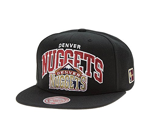 Mitchell & Ness Denver Nuggets – Gorra de baloncesto – Team Arch – Negro