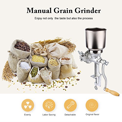 Molino de cereales manual en hierro fundido de molinillo de pimienta grano café avena triturador de grano práctico para cocina Hogar Restaurants