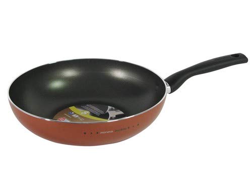 Moneta Zecchino, Wok, Aluminio antiadherente, Cobre, 28 cm