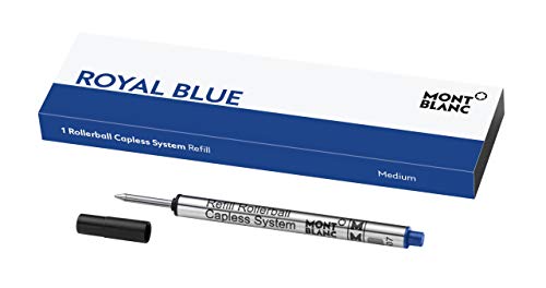 Montblanc 124496 Recambio para Rollerball sin capuchón de tamaño Mediano, Royal Blue, 1 paquete x 1 Recambio