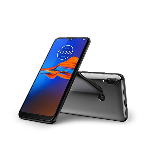 Motorola Moto E6 Plus (pantalla 6,1" max vision, doble cámara de 13 MP, 64GB/4 GB, Android 9.0, Dual SIM) Gris Gunmetal + Funda