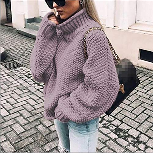 Mujer Jersey de Punto Primavera Suéter de Espalda de Las Mujeres Knit del Batwing Oversize Ancho Tejer Sueter Jersey de Punto de Manga Larga con Cuello en O a Rayas de Manga Larga para Mujer