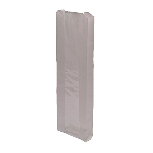 MyCafe Kraft Ventana Baguette Bolsas 100 x 150 x 355 mm (Pack de 1000), Papel, Blanco, 37 x 31 x 19 cm