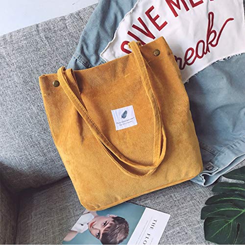 N / A Bolsas para Mujeres Bolso de Pana Bolsas de Compras Reutilizables Bolso de Mano Casual para Mujer para Cierto número de Dropshipping 34 * 30 * 12 cm