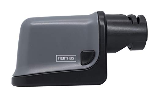 Nerthus FIH 652 652-Afilador eléctrico, 3 Tipos de Afilado, Cuchillos, Tijeras y Destornilladores, ABS