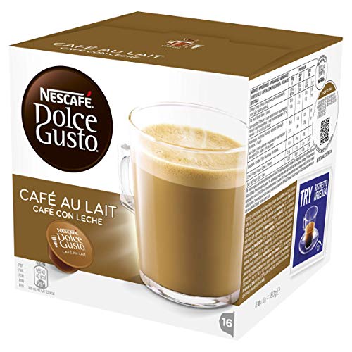 Nescafé Dolce Gusto - Café Con Leche - Cápsulas de café - 16 cápsulas