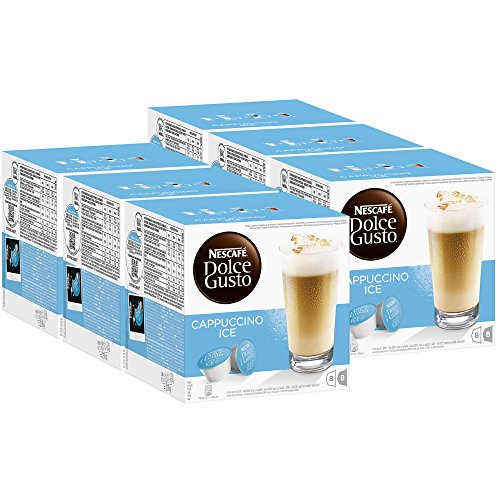 Nescafé Dolce Gusto Cappuccino Ice, Paquete de 6, 6 x 16 Cápsulas (48 Tazas)