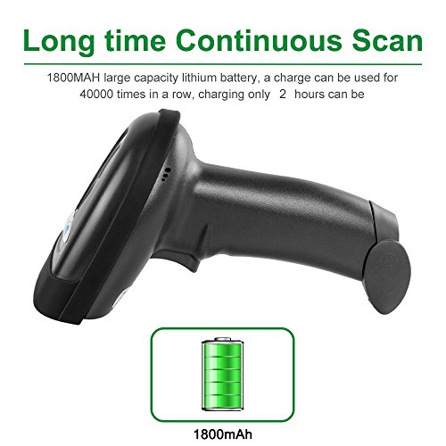 NETUM Lector Codigo Barras Escáner de Códigos Inalámbrico 2.4GHz Wireless Barcode Scanner USB Soporte Windows Mac OS X 10.8.4 NT-1698W