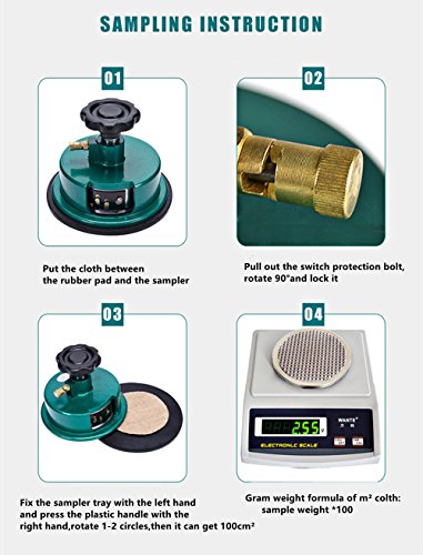 NEWTRY - Balanza analítica digital, balanza electrónica de precisión de sobremesa, instrumento de pesaje por metro cuadrado para tejido, con cortador de muestras de tela circulares 