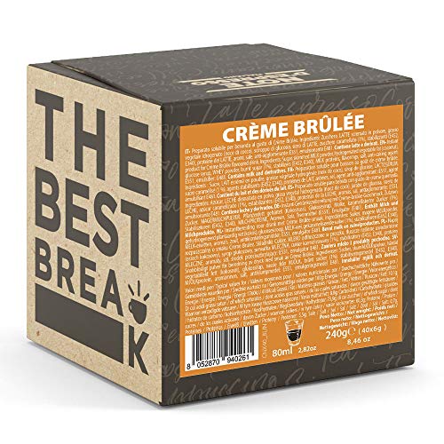 Note D'Espresso - Cápsulas de bebida de crème brûlée, 6 g (caja de 40 unidades) Exclusivamente Compatible con cafeteras Nespresso*