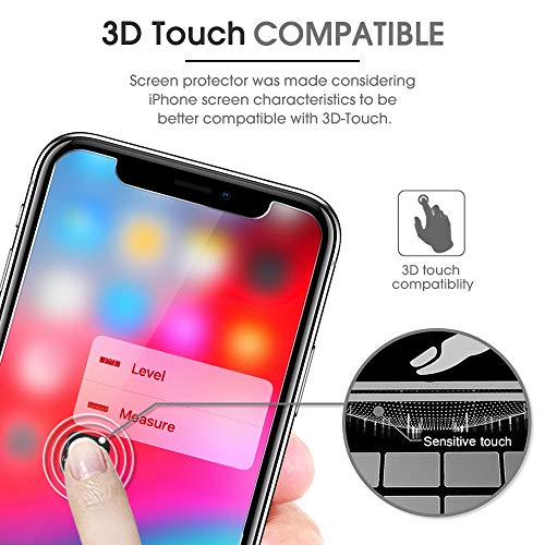 OMOTON Protector Pantalla iPhone 11 Pro MAX/iPhone XS MAX, 2.5D Cristal Templado iPhone 11 Pro MAX Protector de Pantalla iPhone XS MAX, Anti-Burbujas, 6.5 Pulgadas, con Marco Guía, 3 Piezas